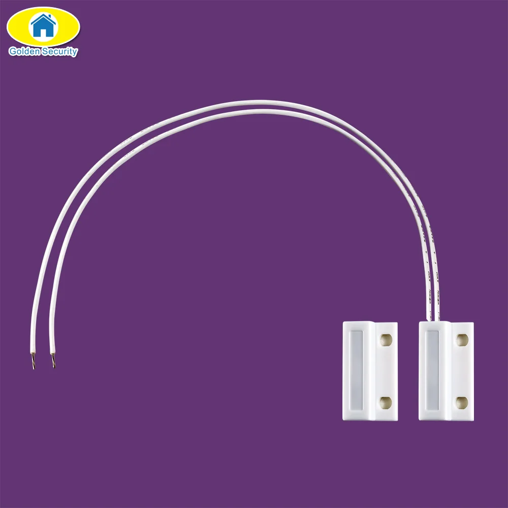 

Golden Security Wired Door Window Sensor Magnetic Switch for Home Alarm System,When Sensor together,normally Closed NC