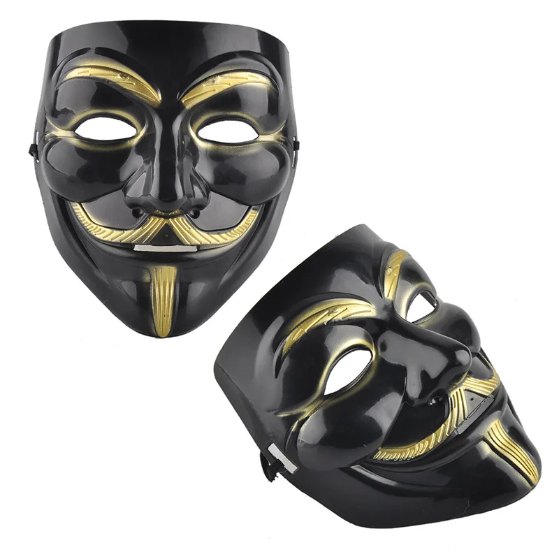 

Partys black white party figure anonymous guy fawkes mask v halloween costume decoration fancy dress masquerade masks 5 type
