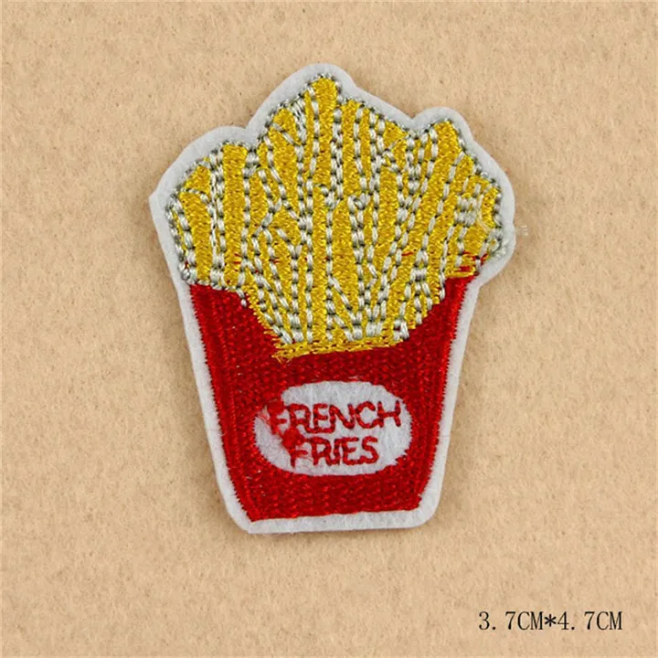 4 8pcs Iron On Food Embroidery Patches For Clothing Bag Shirt Phone Shell Patch Badges Stickers Custom Cute Patches Applique TB004