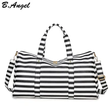 Известный бренд в полоску багажные кожаные мужские дорожные сумки женская сумка сумочка тоут сумка цена доллара FM-5508