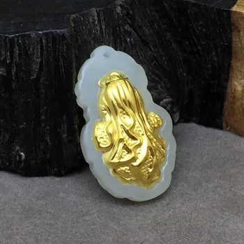 

fine jade Jewelry Hetian Jade pendant with carved chinese Cabbage Necklace Pendant Lucky Women Men Jewelry