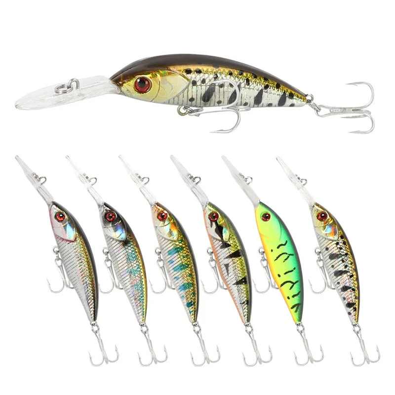 

KMRESA Lure Fishing 1 pieces Pike Bait Minnow 8cm 5g Jerkbait Deep Swimming Lures Crankbait