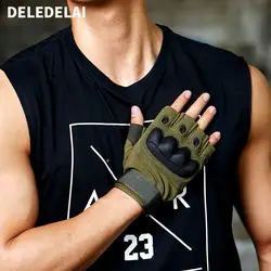 DELEDELAIFingerless перчатки Для мужчин Спорт на открытом воздухе Половина палец армии тактические Перчатки тренировочные Вес Подъема Мягкий