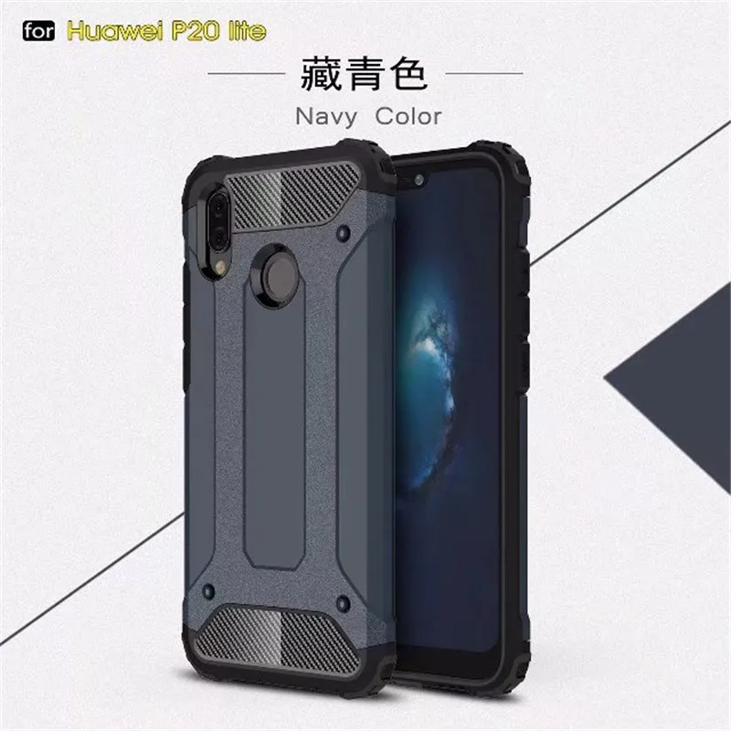 Чехол для P20 Lite Huawei чехол Honor 6X армированный силиконовый ПК Samsung Galaxy A8 2018 S8 S7 J510 iphone X