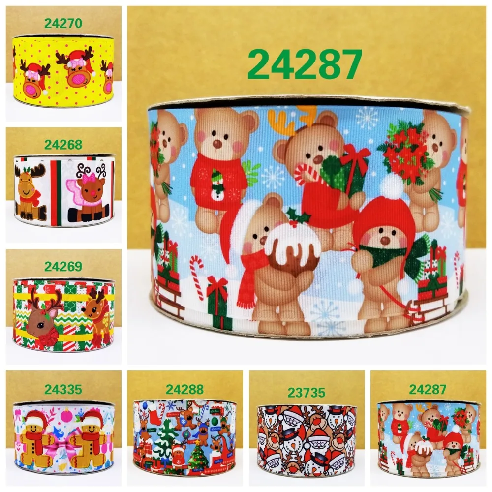 

Cartoon printed grosgrain ribbon ,satin ribbon 10 yards . 23735-