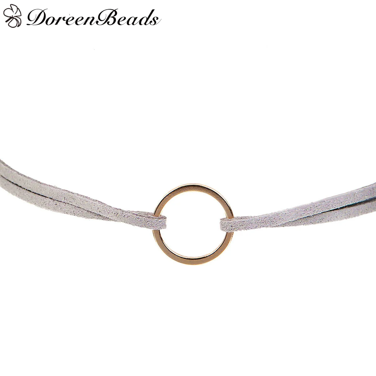 DoreenBeads новое модное серое бархатное замшевое ожерелье чокер подвеска в виде