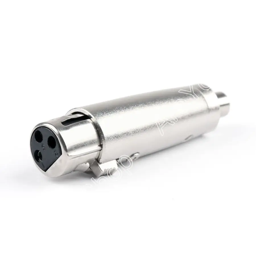 

Areyourshop 3Pin Connector XLR Female To RCA Female Jack Plug Audio Connector Adapter For Microphone