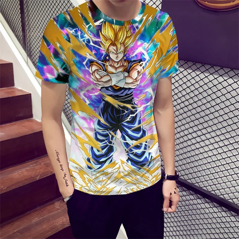 

2019 new dragon ball Z T-Shirts men super saiyan ultra lnstinct kids goku vegeta printed cartoon t-shirt top tees S-5XL size
