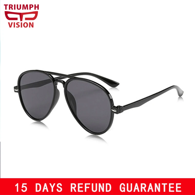 

TRIUMPH VISION Black Male Shades Sunglasses Fashion Design Light Sun Glasses for men Summer UV400 Protection Shades Pilot