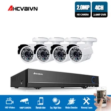 AHCVBIVN HDMI 1080 P DVR AHD 2MP NVR CCTV камера системы 4 шт. ИК Крытый Товары теле и видеонаблюдения наборы 1080