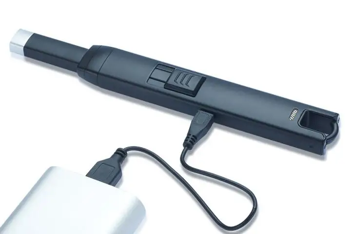 Metal-case-Long-USB-Electric-arc-kitchen-ignitiog-windproof-lighters-rechargeable-pulse-lighter-Candles-and-Fireworks