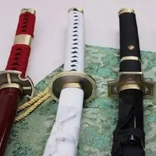 S2733 японский аниме одна деталь RORONOA Зоро шусуи вадо ICHIMONJI YUBASHIRI SANDAI KITETSU меч блестящие Хамон лезвия 41," Лот 3