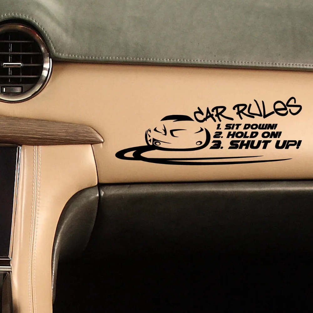CAR PASSENGER RULES V3 Behaviour Law Obey Norm Decal Vinyl Sticker