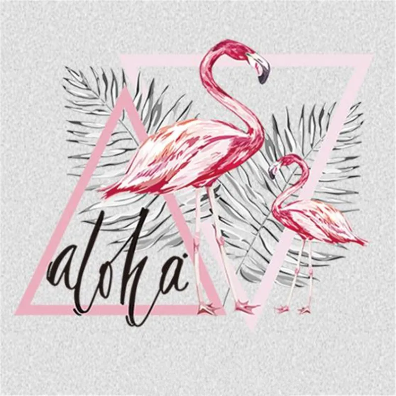 

ShinEquin PVC Biker Patch deal with it Girl Clothes Heat Transfer Printing Iron on patches for clothing Diy Flamingo 3d Sticker