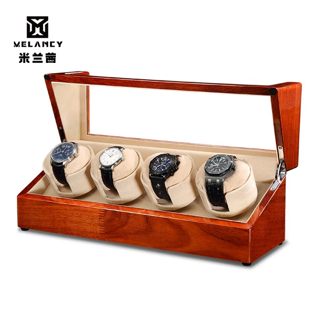 

Wooden watch box Lacquer Piano Glossy Carbon Fiber Double Watch Winder Box Quiet Motor Storage Display Case for Watches