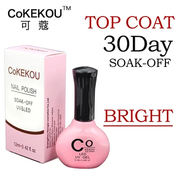 

CoKEKOU Nail Gel Top Coat Top it off + Base Coat Foundation for UV Gel Polish Best selling12ml gel nail polish send false nail