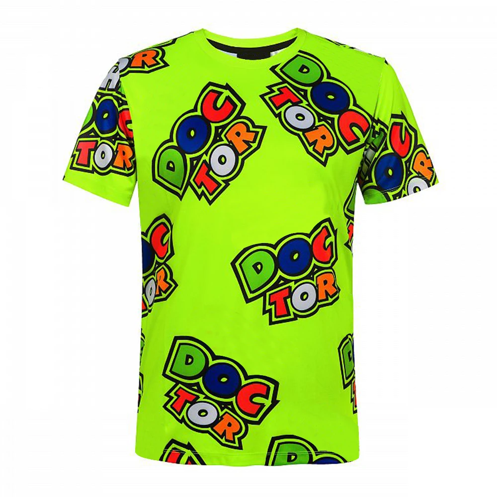 

The Moto Off-Road Dirt Bike All Over Doctor T-shirt For Men Fluorescent gp Green T-shirt