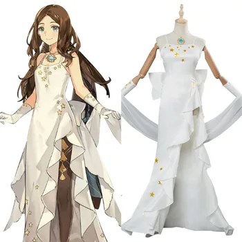 

Fate Grand Order Cosplay Leonardo da Vinci Costume White Gown Adult Women Halloween Carnival Costumes Custom Made