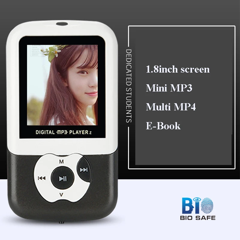 [Био безопасный MP3-плееры] Мини-карта флэш памяти TF mp3 Плеер 1,8 дюймов Экран электронная книга Портативный с функцией подачи Хай-Фай музыки и аудио плеер подарок