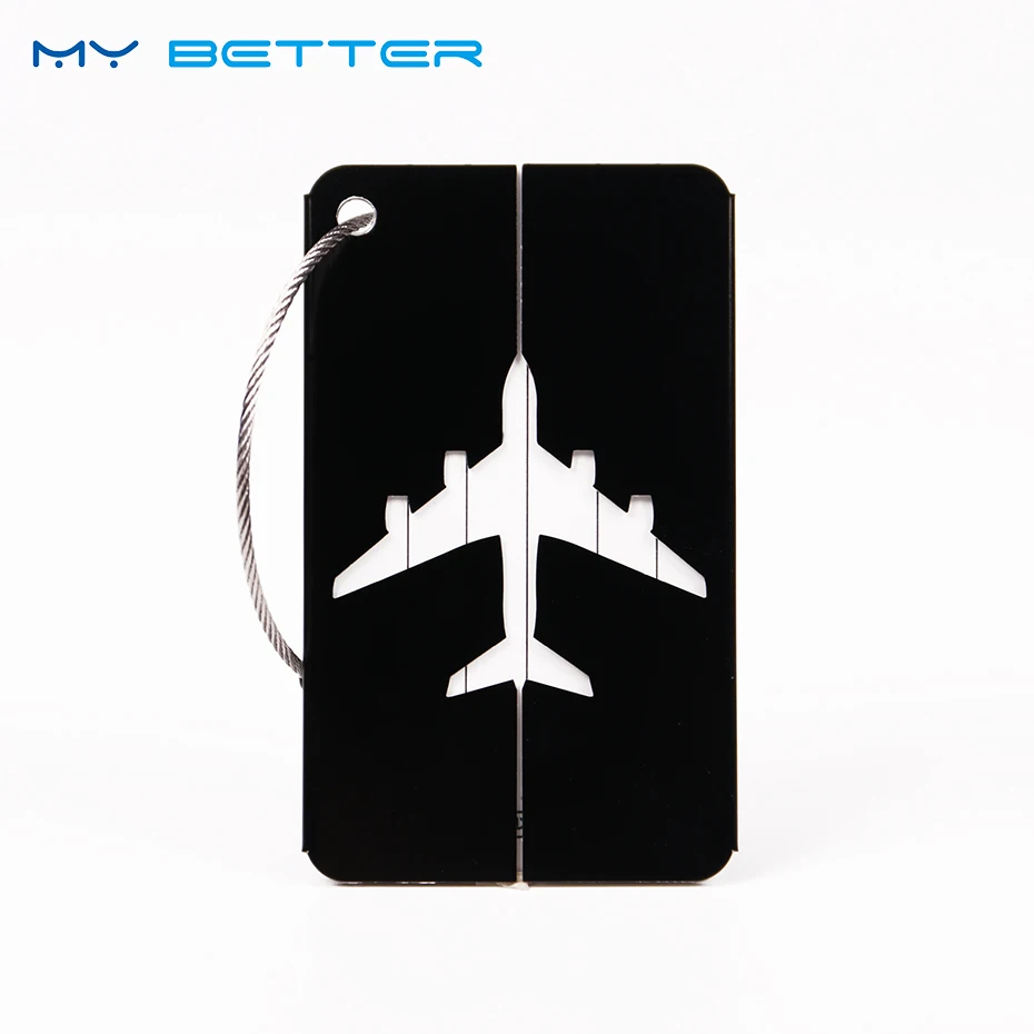 

1PC Luggage Bags Accessories Cute Novelty Aluminium Funky Travel Luggage Label Straps Suitcase Address Luggage Tags