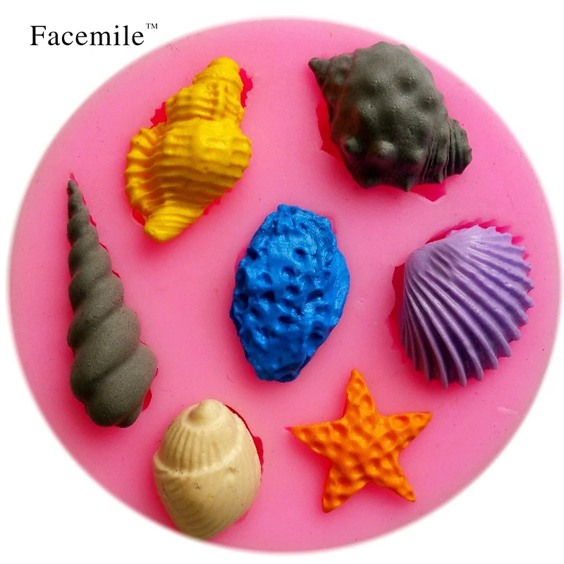 Sale 3D Mold Beautiful Sea Shell And Conch Shape Silicone Cookware