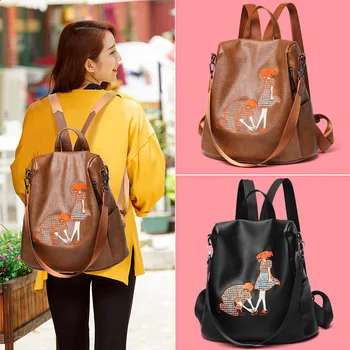 

Women Backpack Leather Backpacks Softback Bags Brand Name Bag Preppy Style Bag Casual Backpacks Teenagers Backpack