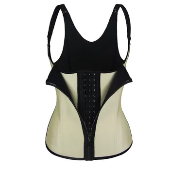 

New Sexy Zip Latex Waist Trainer Tummy Control Women Waist Bodycon Corsets Cincher Body Shaper Bodysuits Vest Postpartum Girdle