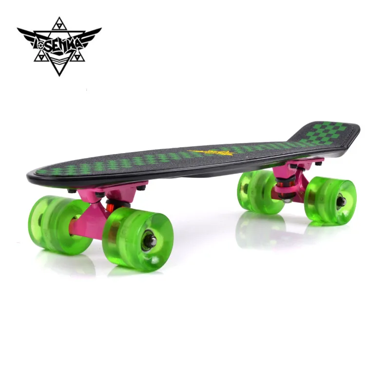 

Skateboard four round double Alice mini skateboard skateboard 56cm mini highway small fish plate brush street board