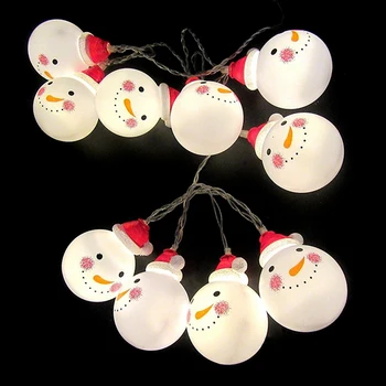 

1.5M/3M 10/20 led Christmas Light Snowman String Lights AA Battery Powered Party Indoor Light Fairy Home Garden White Lights