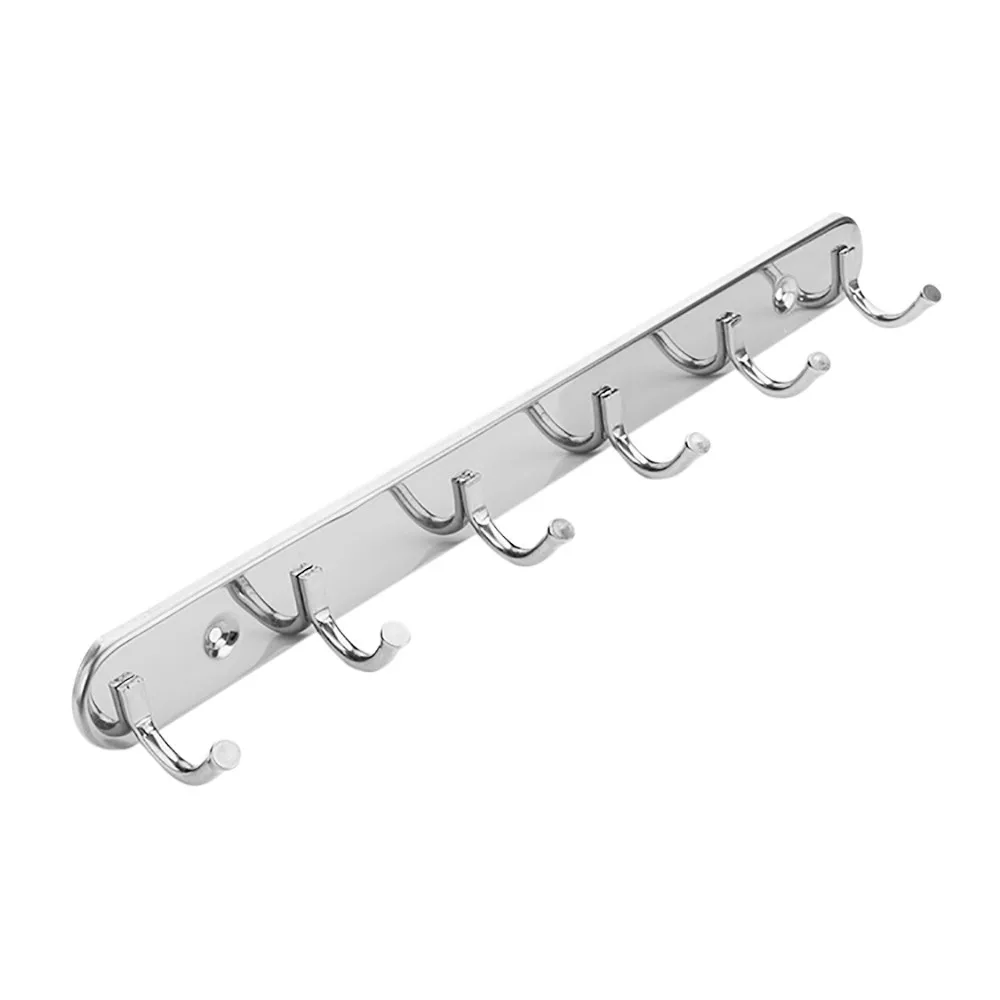 Wall Mount Hook Storage Rack Home Kitchen Bathroom Stainless Steel Coat