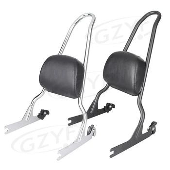 

For Harley Fatboy 2007-2016 Rear Passenger Sissy Bar Luggage Rack Backrest Pad Cushion For Sofitail 2006-2015 & Fatboy Lo