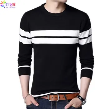 

Casual 2019 Sweaters Mens O-neck Men's Pullover Striped Warm Woool Winter Winter Sweater Men Pull Homme Casaco Masculino