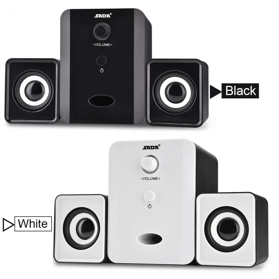 

SADA D-201 USB Wired Combination Speaker Mini Bass Stereo Speaker Music Player Subwoofer for Cellphone Laptop Free Shipping
