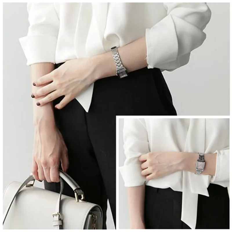 nvyou gou White V Neck Chiffon Blouse Long Sleeve With Bow Tie Summer Office Lady Casual Solid Shirt Elegant Top Women Plus Size Blouses