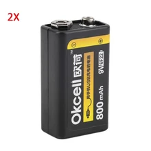 Горячая OKcell 9V 800mAh USB перезаряжаемая Lipo батарея для радиоуправляемого вертолета модель микрофона