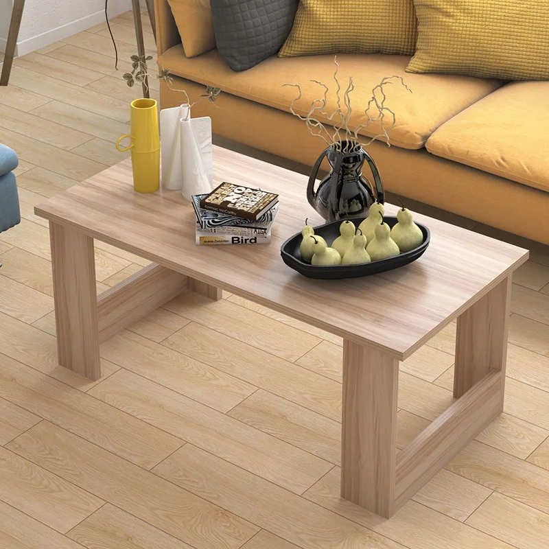 Creative Modern Coffee Table Simple Wooden Tea Table Multi-functional Rectangular Desk 100*50*41.5cm Living Room Furniture