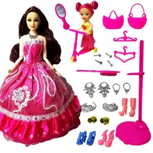 2017 muñeca de princesa favorita vestido de boda de fiesta de moda cuerpo de articulación móvil juguetes clásicos mejores muñecas de regalo para niñas Barbie muñecas