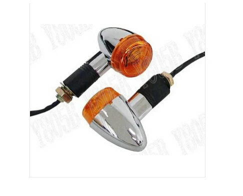 KEEPDSGN LED Bullet Turn Signal Lights – Amber/Red, Chrome/Black – Universal For 12V Motorcycles