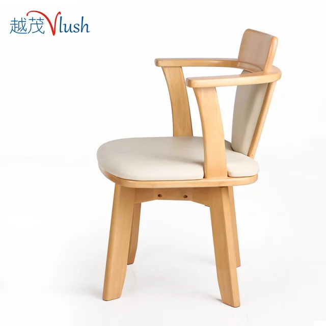 the more luxuriant wooden chair rotating chair backrest creative