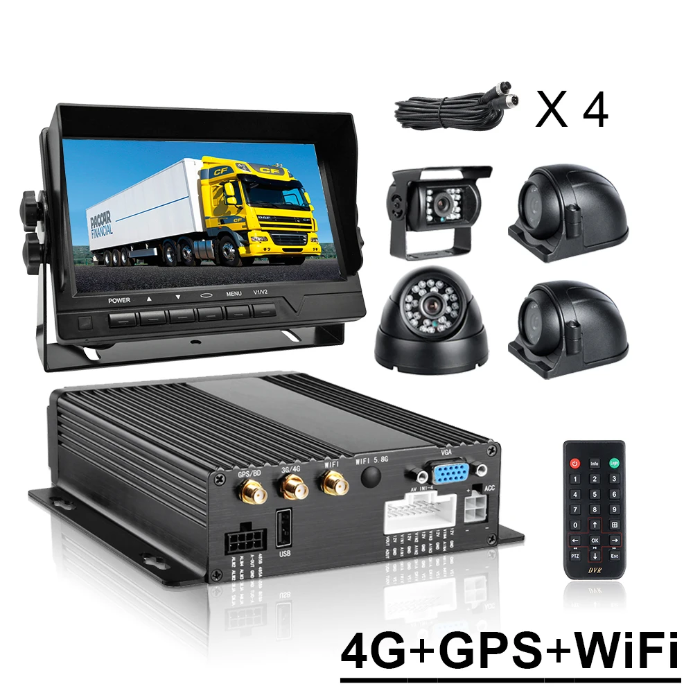 Gision mdvr набор AHD 1080P 4CH двойной SD 256G Грузовые Фургоны такси Мобильный DVR рекордер 4