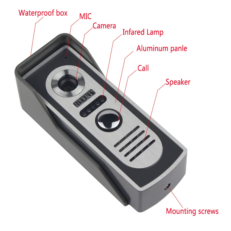 JERUAN 7 ''TFT цветной видео домофон дверной звонок Система Комплект ИК камера домофон запись монитор Громкая связь домофон