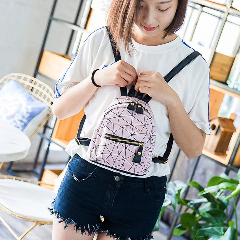 

New Mini Rucksack Girl Schoolbag Shopping Bookbags Printing Pack Women Bags 2018 Fashion Lady Travel Shoulder Patchwork Backpack