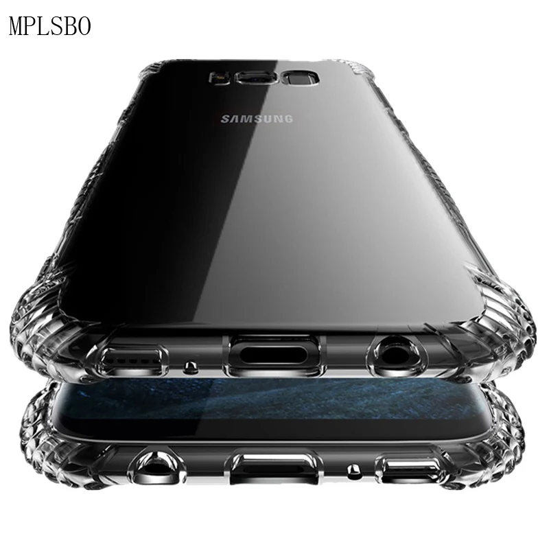 Противоударные Чехлы MPLSBO для Samsung S8 Plus прозрачный мягкий чехол Galaxy S9 чехлы Note 8