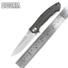 DICORIA Carbon fiber ZT0999 Tactical Flipper knives S35VN blade Carbon fiber+Titanium handle folding knife camping hunt EDC tool