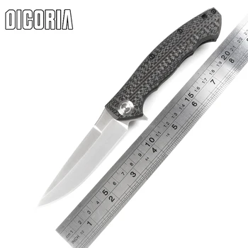

DICORIA Carbon fiber ZT0999 Tactical Flipper knives S35VN blade Carbon fiber+Titanium handle folding knife camping hunt EDC tool