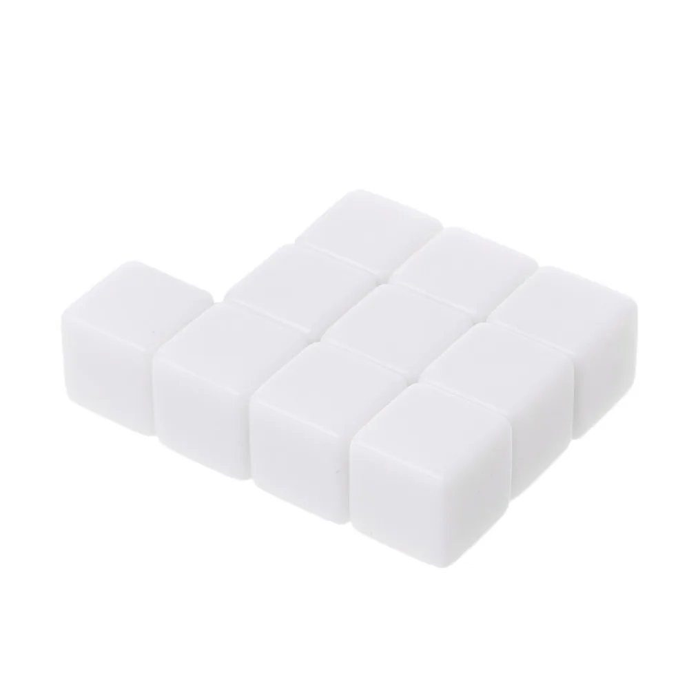 

10Pcs D6 Dice 12mm Die Six Sided Table Gaming Dice Blank For Role Playing Toys