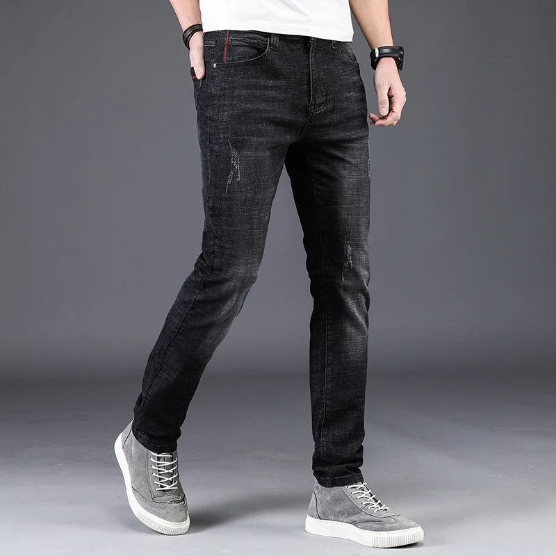 

Men Jeans Homme Men'S Classic Pants Masculina Skinny Black Hombre Roupas Masculinas Biker Hip Hop Pantalon Vaquero Jogger