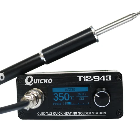 Estação de Solda com Dc24v3a Fonte de Alimentação e Cabo Cabo de Metal e k Mini T12 943 Oled stm32 1.3 Polegada Display Digital Eua e ue de Metal e k Ponta