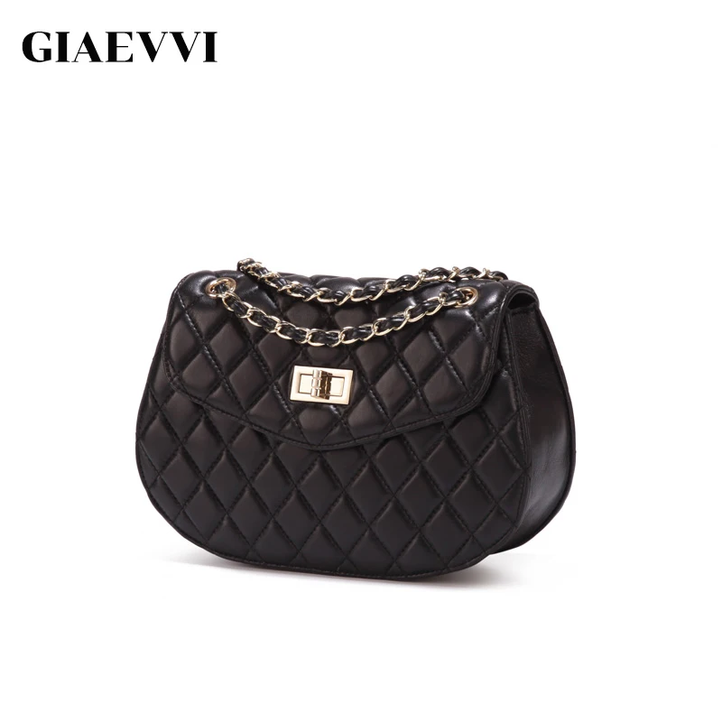 

GIAEVVI Women Leahter Handbag Designer Crossbody Chain Bags Genuine Leather Small Shoulder Bag Sheepskin