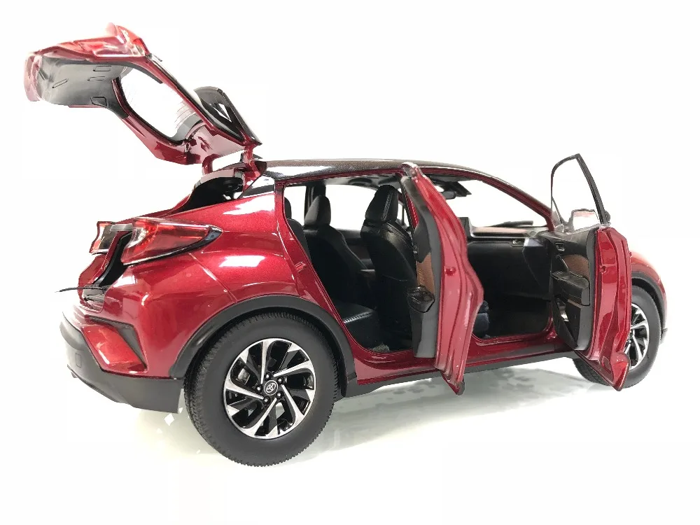 1:18 литье под давлением модель для Toyota IZOA C-HR красная Игрушечная машина из сплава миниатюрная коллекция подарки CHR C HR